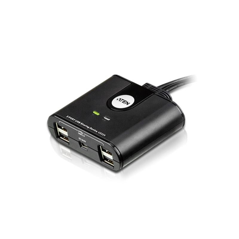 Aten Peripheral Switch 2x4 USB 2.0, 2x PC, 4x USB 2.0 Ports, Remote Port Selector, Plug and Play, Hot Pluggable Aten Peripheral Switch 2x4 USB 2.0, 2x PC, 4x USB 2.0 Ports, Remote Port Selector, Plug and Play, Hot Pluggable